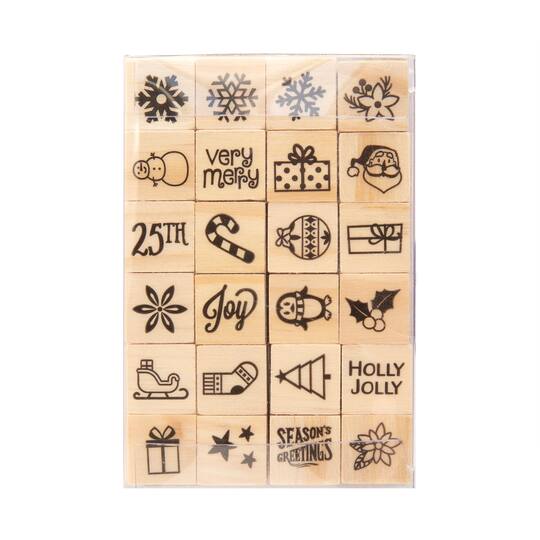 Mini Christmas Rubber Stamp Set By Recollections Michaels